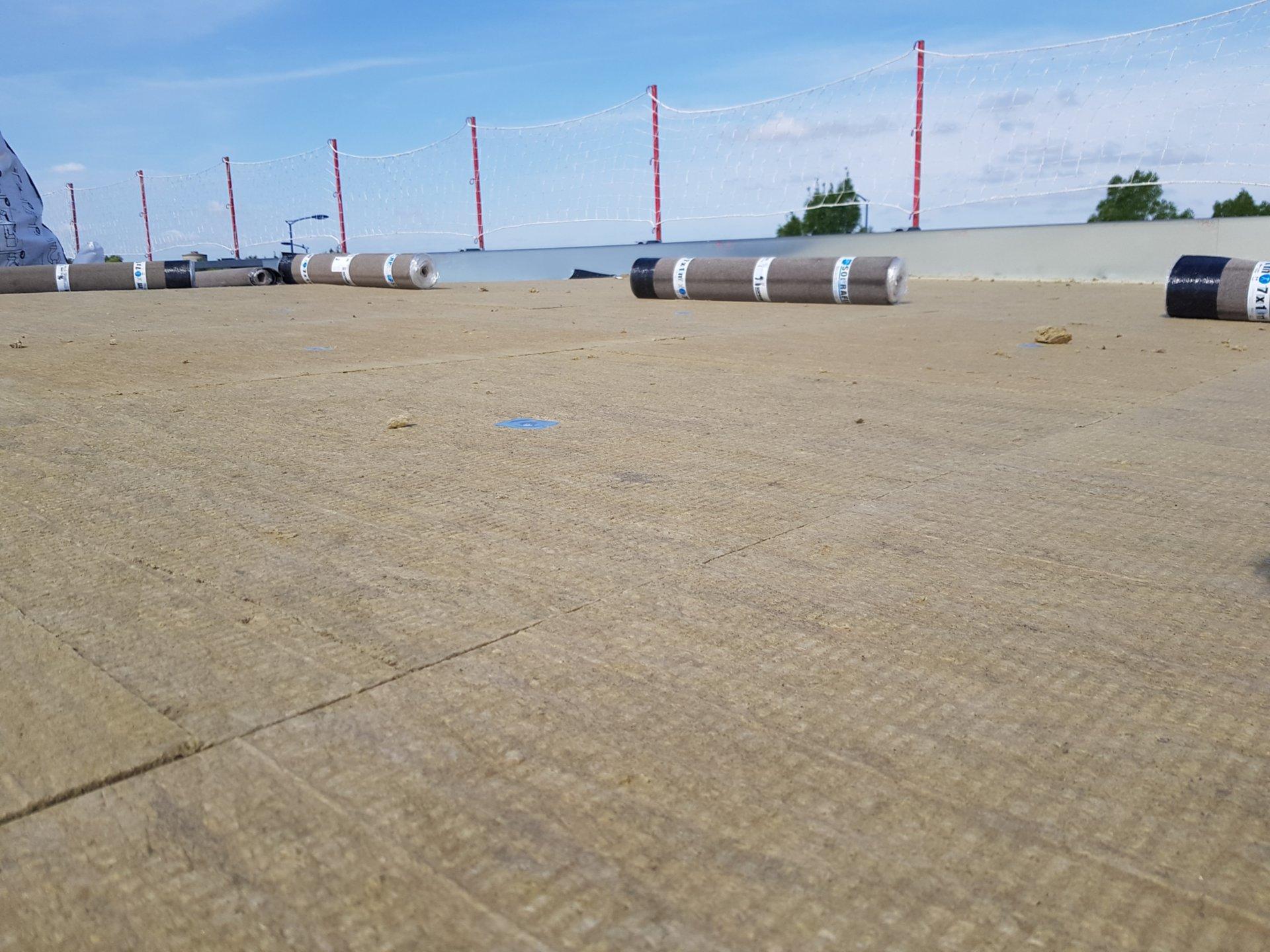 Flat roof with Rock Mineral Wool slabs