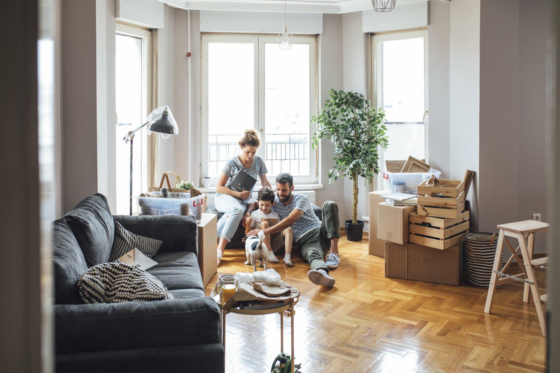 Family Moving in New Home