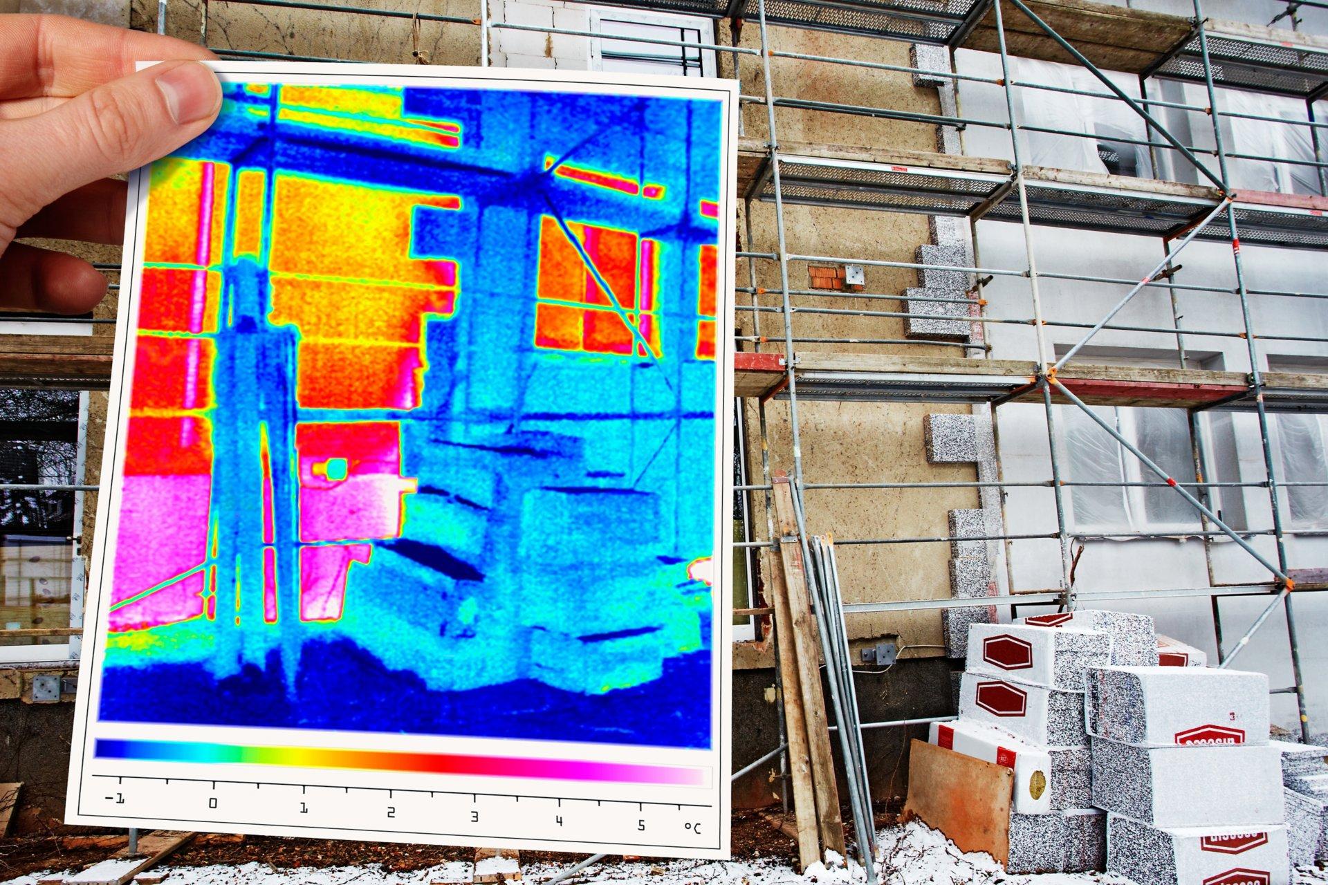 thermal imaging of an isolation measure in progress