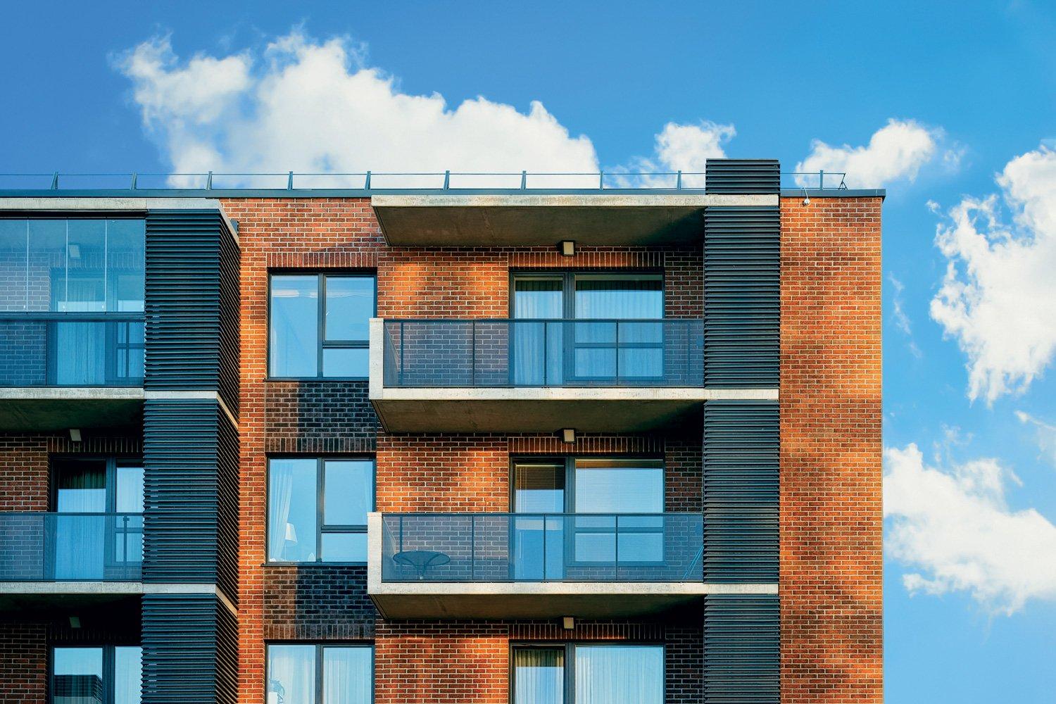 Facade of modern luxury building exterior