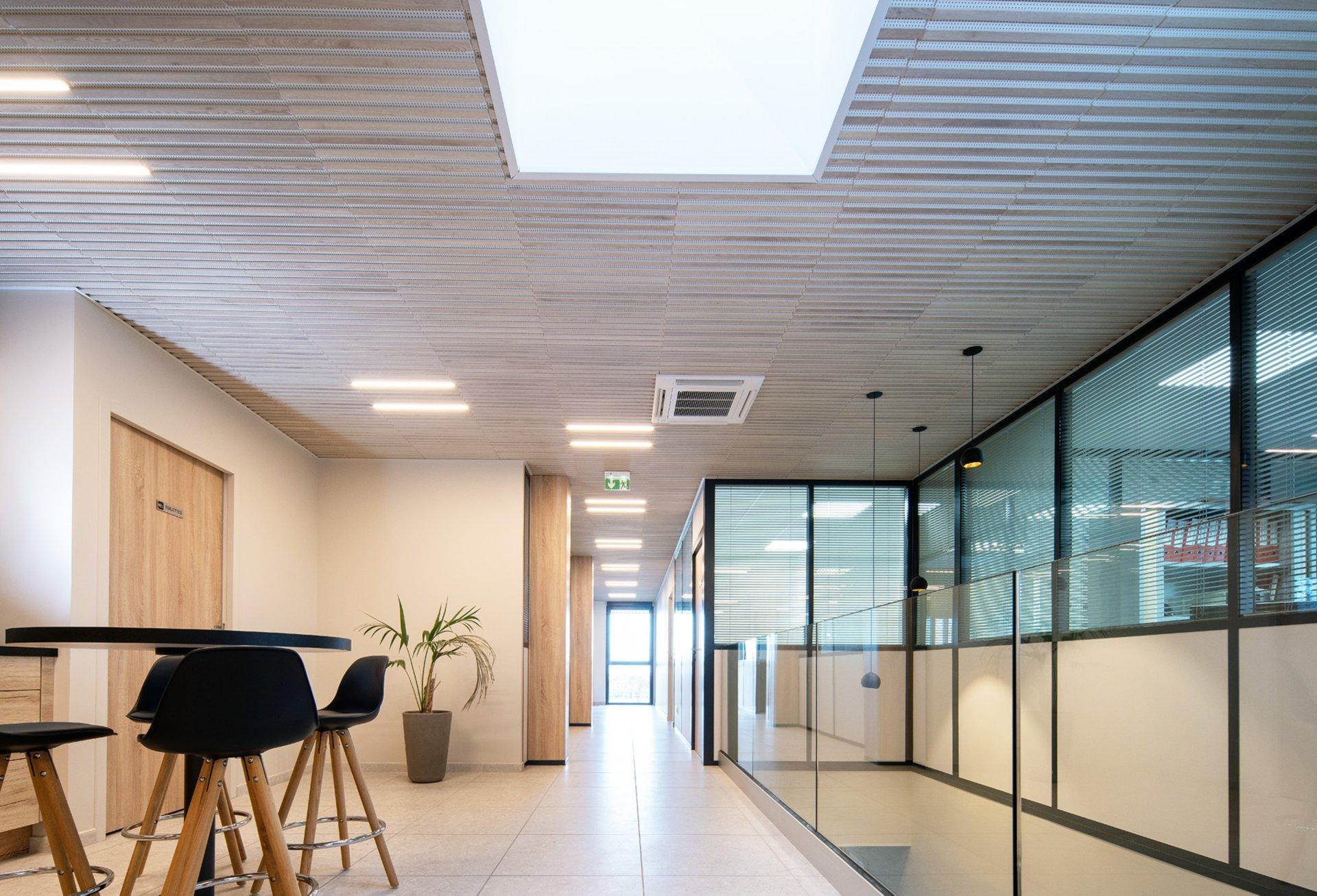 Rold12 acoustic ceiling in office